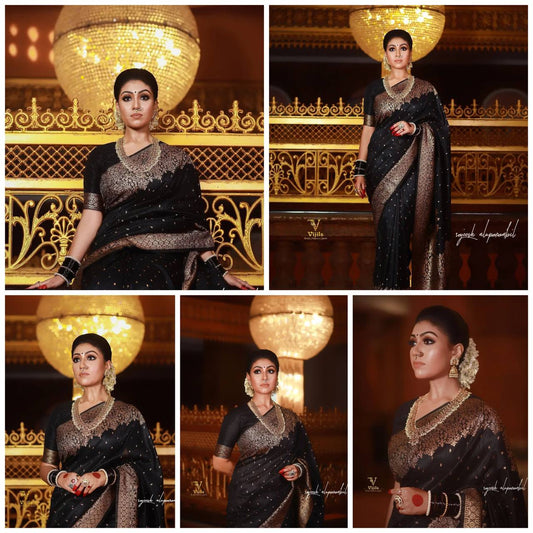 Lightweight Lichi Silk Organic Banarasi Wedding Saree