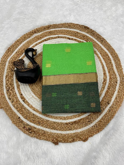 Lilan Slub Soft Cotton Saree with Rich Weaving Blouse