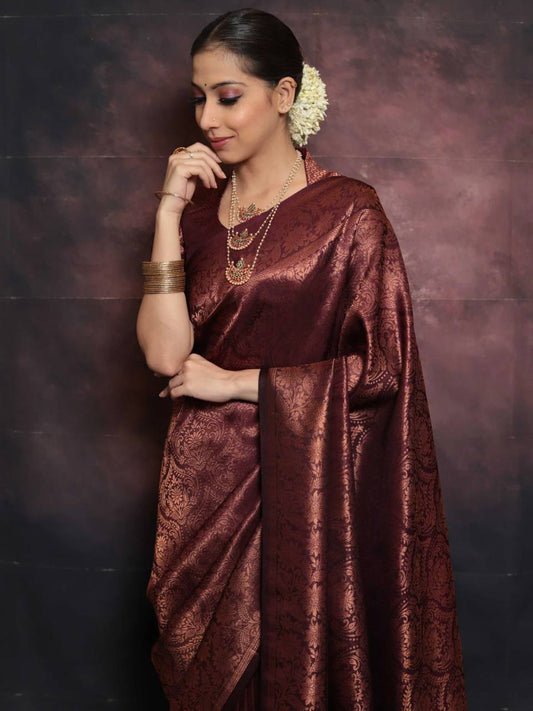 Organic Banarasi Wedding Saree – Lightweight & Breathable