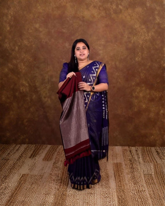 Mulberry Cotton Saree