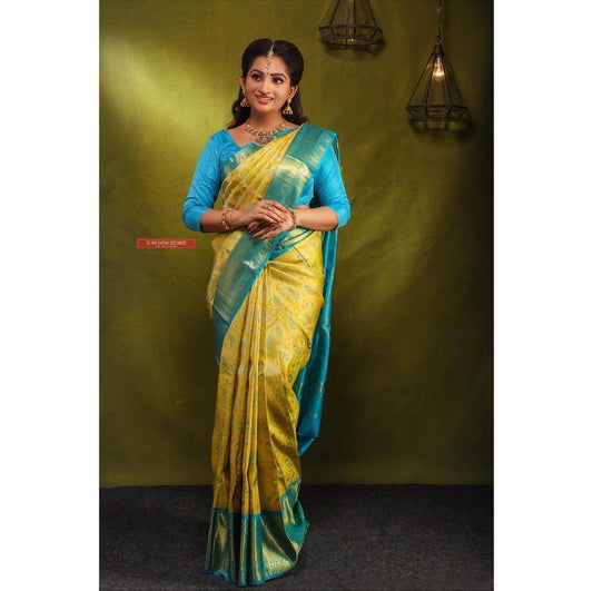 Premium Banarasi Saree in Lichi Silk