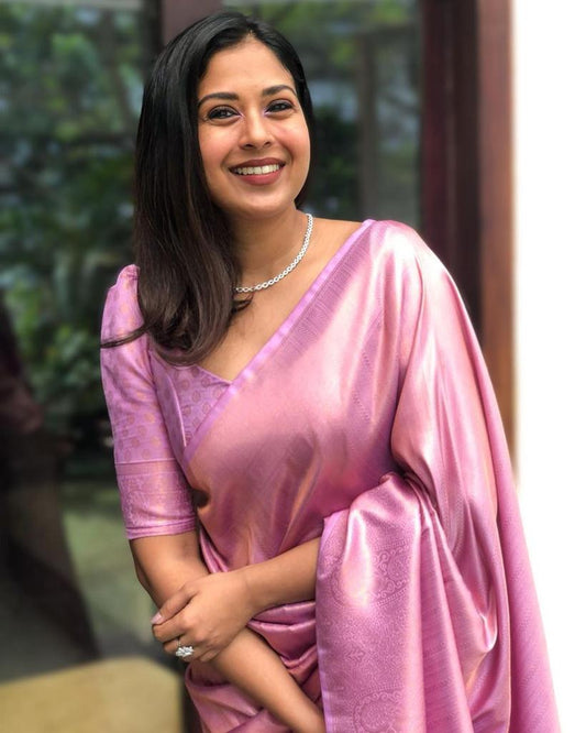 Copper Gold Silk Saree with Maroon Contrast Border