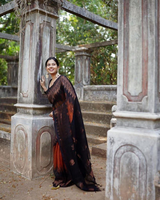 Lilan Soft Cotton Saree with Rich Weaving Blouse