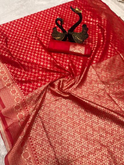 Pureform Saree Designed in Organic Banarasi Lichi Silk for Wedding Wear