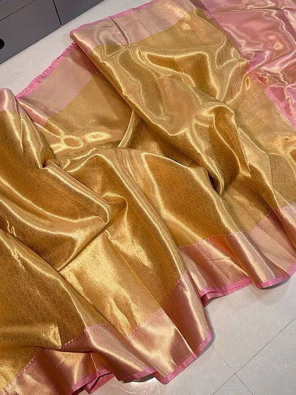 Rani Mukherji Inspired Premium Tissue Silk Saree with Rich Pallu