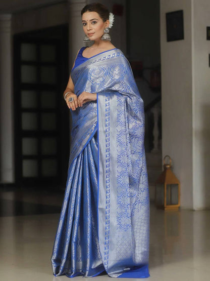 LuxeCraft Saree Designed in Organic Banarasi Lichi Silk