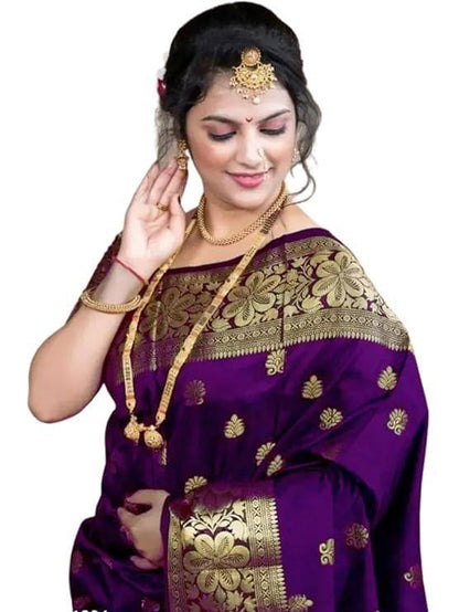 Banarasi Wedding Saree Made from Organic Lichi Silk