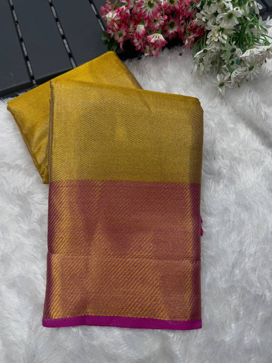 Banarasi Tissue Katan Zari Saree with Brocade Design