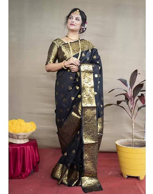 Banarasi Wedding Saree Made from Organic Lichi Silk