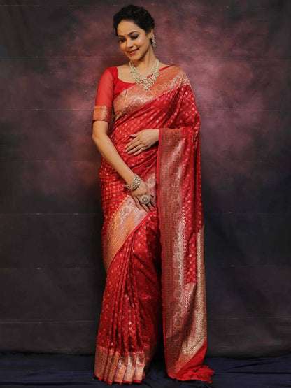 Pureform Saree Designed in Organic Banarasi Lichi Silk for Wedding Wear