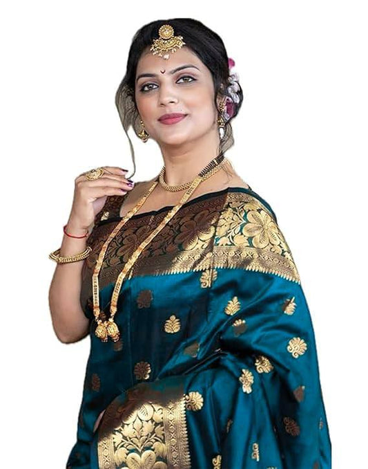 Banarasi Wedding Saree Made from Organic Lichi Silk