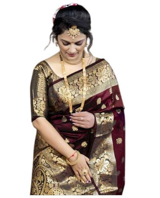 Banarasi Wedding Saree Made from Organic Lichi Silk