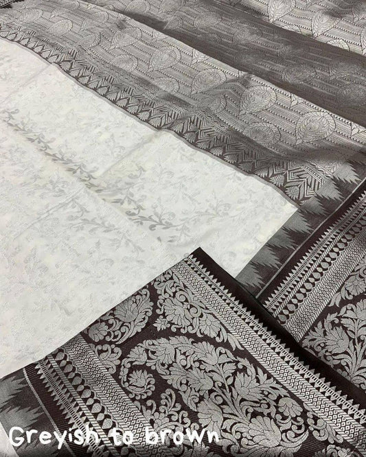 Rich Drape Organic Banarasi Lichi Silk Wedding Saree