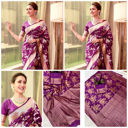 Soft & Comfortable Organic Banarasi Lichi Silk Wedding Saree