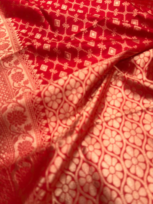Pureform Saree Designed in Organic Banarasi Lichi Silk for Wedding Wear