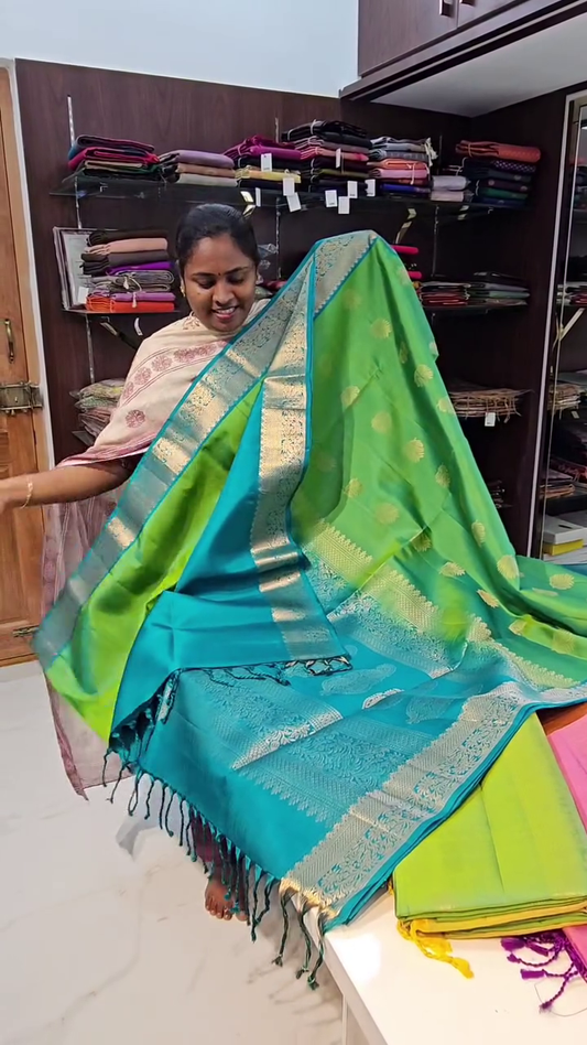 Sublime Peacock Silk Saree