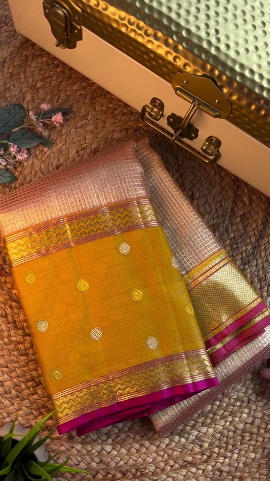 Golden Marigold Silk Saree