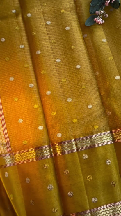 Golden Marigold Silk Saree