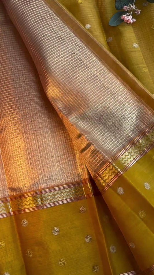 Golden Marigold Silk Saree