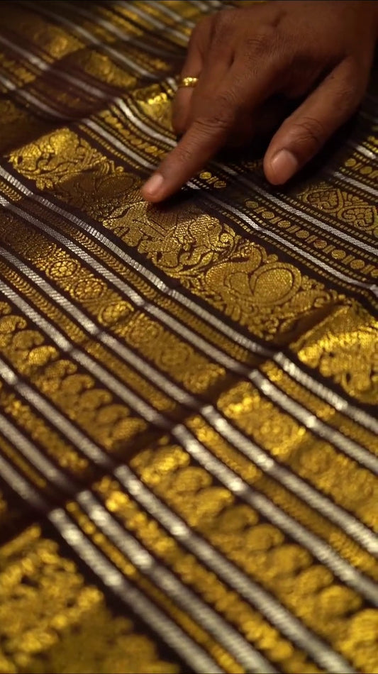 Vintage Wedding Silk Saree